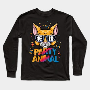 Party Animal - Funny Cats Long Sleeve T-Shirt